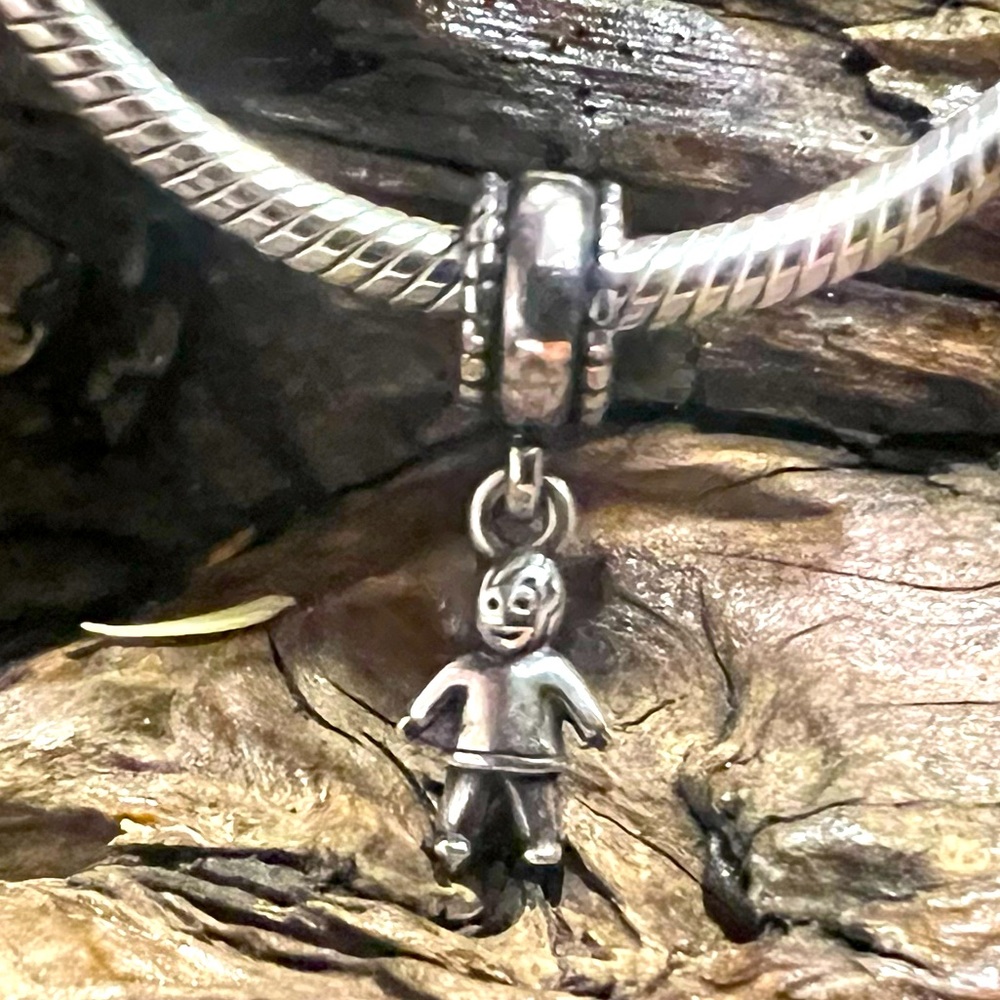 Authentic Pandora Charm Boy Dangle Son Sterling Silver Kid Family Bead